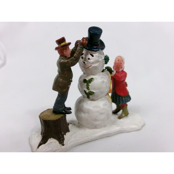Lemax Christmas Village Figurines Building a Snowman 2.5 Inch - Picture 3 of 4